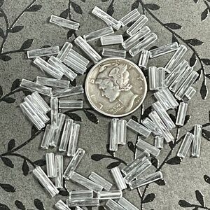 VINTAGE GLASS BUGLE BEADS